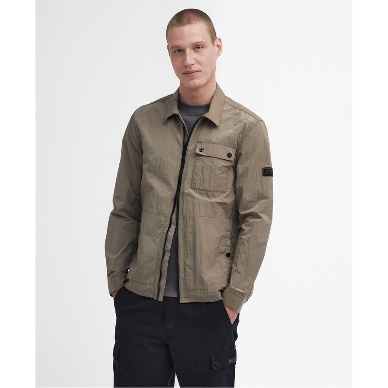 バブアー メンズ アウター ジャケット・ブルゾン シャツ Barbour International Overshirt Timberwolf BR16