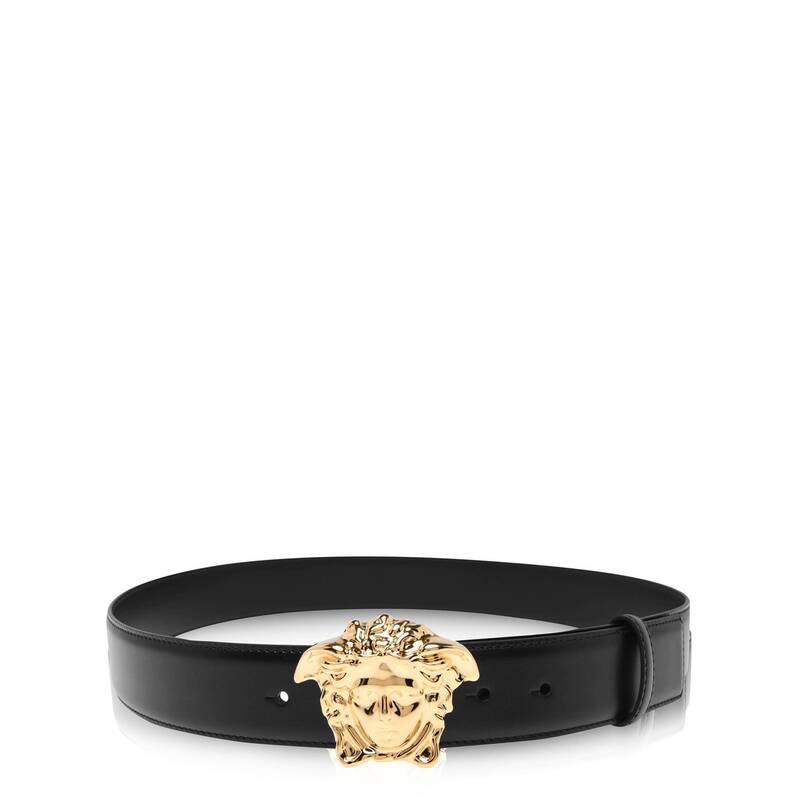 ヴェルサーチ メンズ 付属物 三尺帯 VERSACE Palazzo Belt Black/Gld KVO41 黒いこと