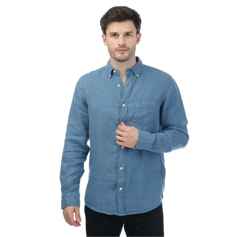 ガント メンズ トップス シャツ リネン Gant Regular Ut Garment Dyed Linen Shirt Blue ブルー 15,036円