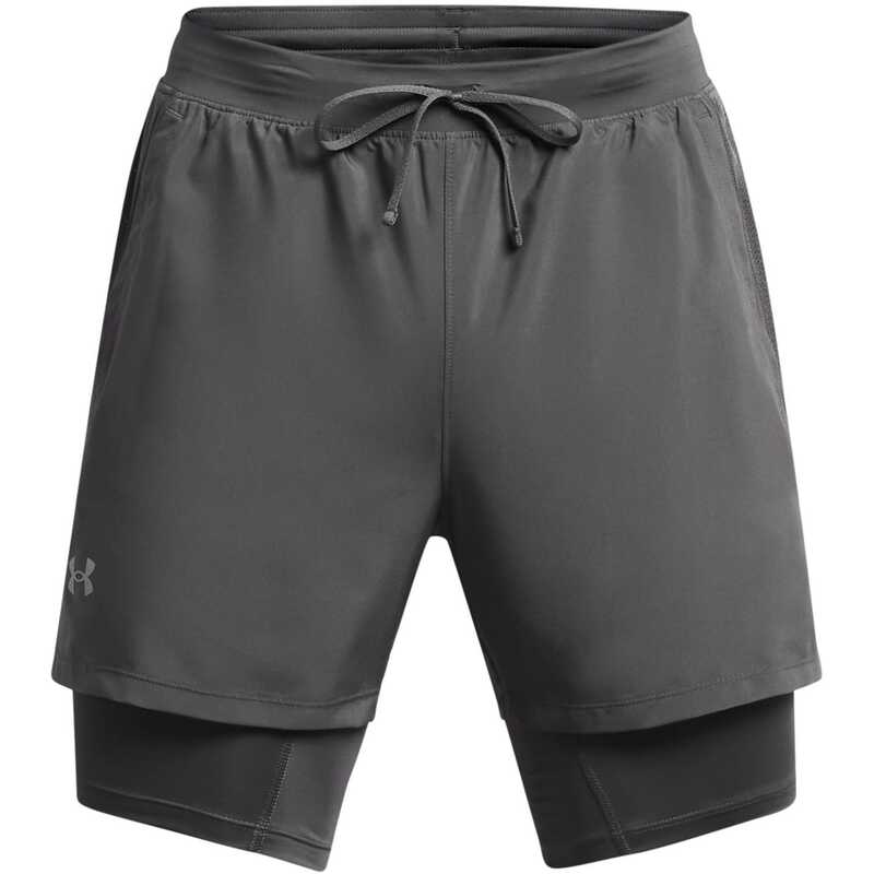 アンダーアーマー メンズ ボトムス ハーフパンツ・ショーツ Under Armour Launch SW 7 2N1 Short Mens Pitch Grey グレー