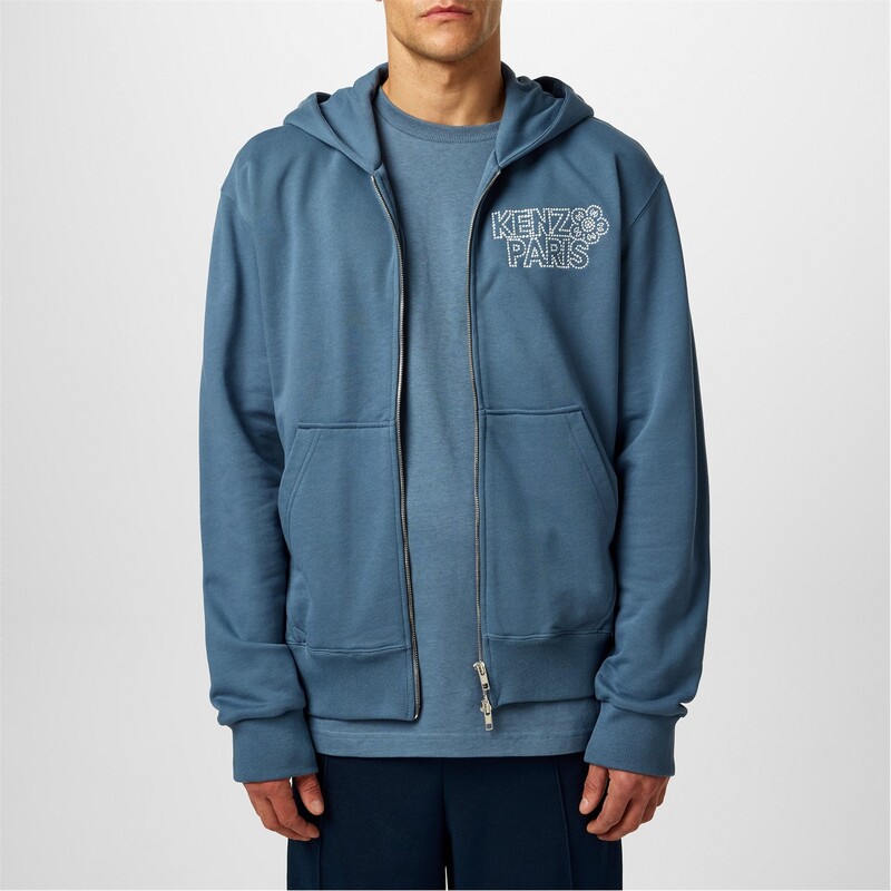 ケンゾー メンズ アウター パーカー・スウェット 刺繍 パーカー KENZO Constellation Embroidered Hoodie Blue ブルー