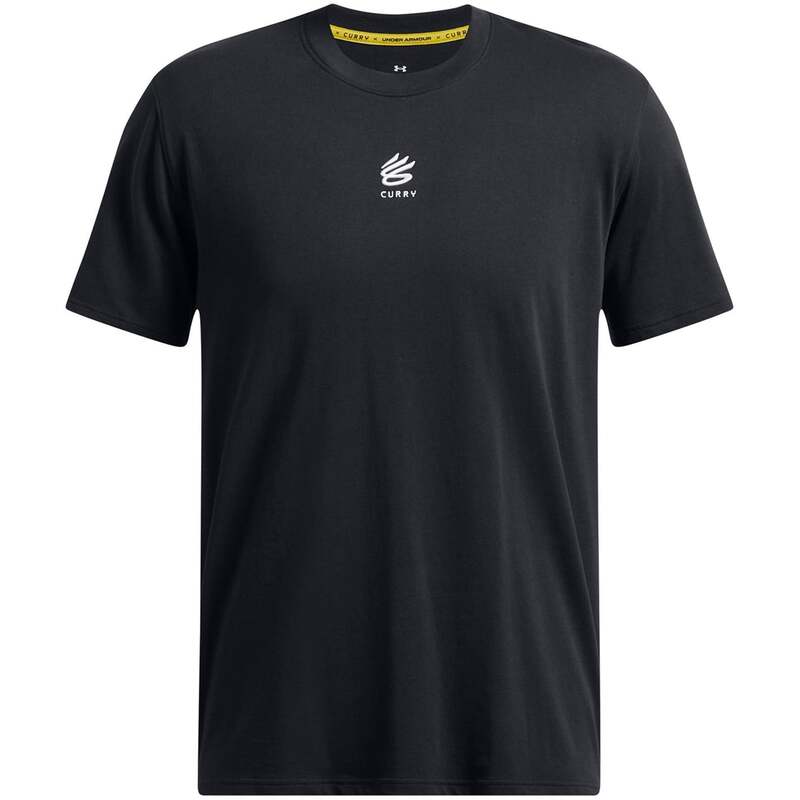アンダーアーマー メンズ トップス シャツ ロゴ Under Armour Curry HW Logo SS Sn43 Black/White ホワイト