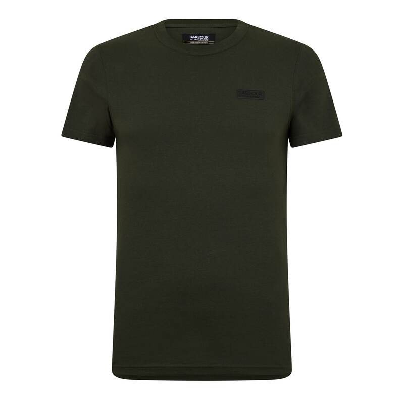 バブアー メンズ トップス Tシャツ ロゴ Barbour International Small Logo T-Shirt Sage SG71 セージ