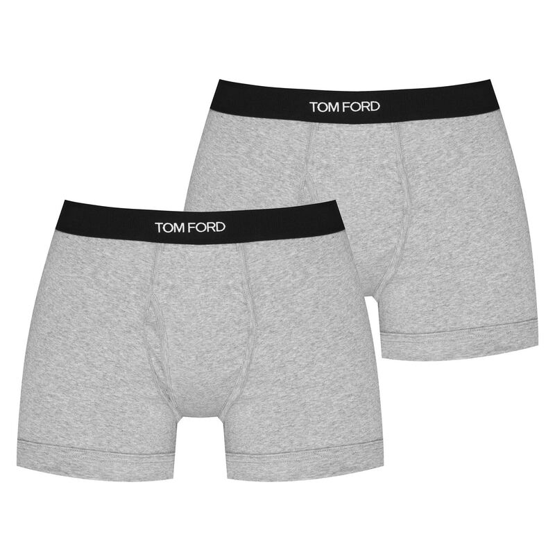 トム・ジェラルド・r・フォード メンズ アンダーお召しもの ボクサーズボン下 TOM FORD Boxer Briefs 2-Pack Grey 020 薄墨色