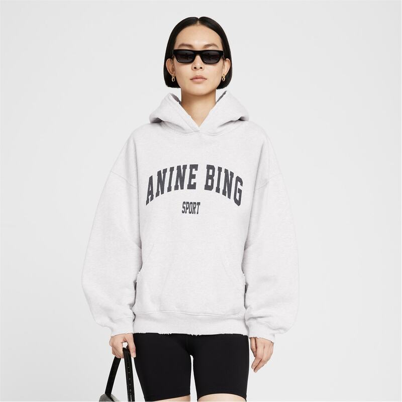 アニービン レディース アウター パーカー・スウェット パーカー ANINE BING Harvey Sweat Hoodie Grey Melange 薄墨色