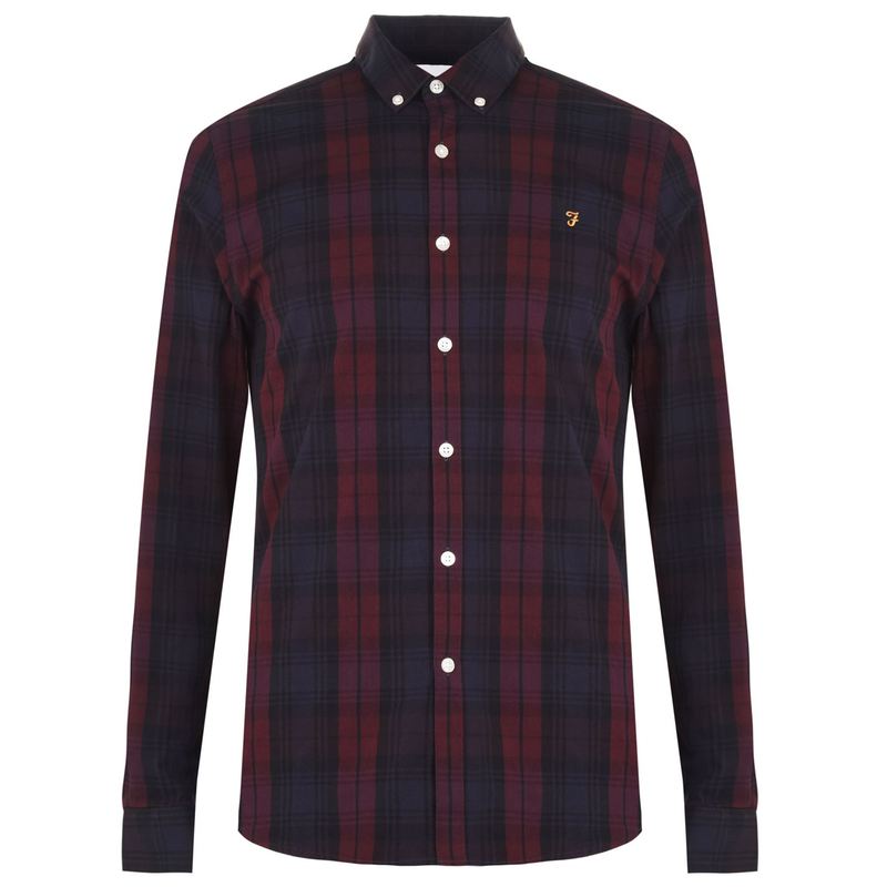 ファーラー メンズ トップス シャツ Farah Brewer Checked Shirt Farah Red 626 レッド