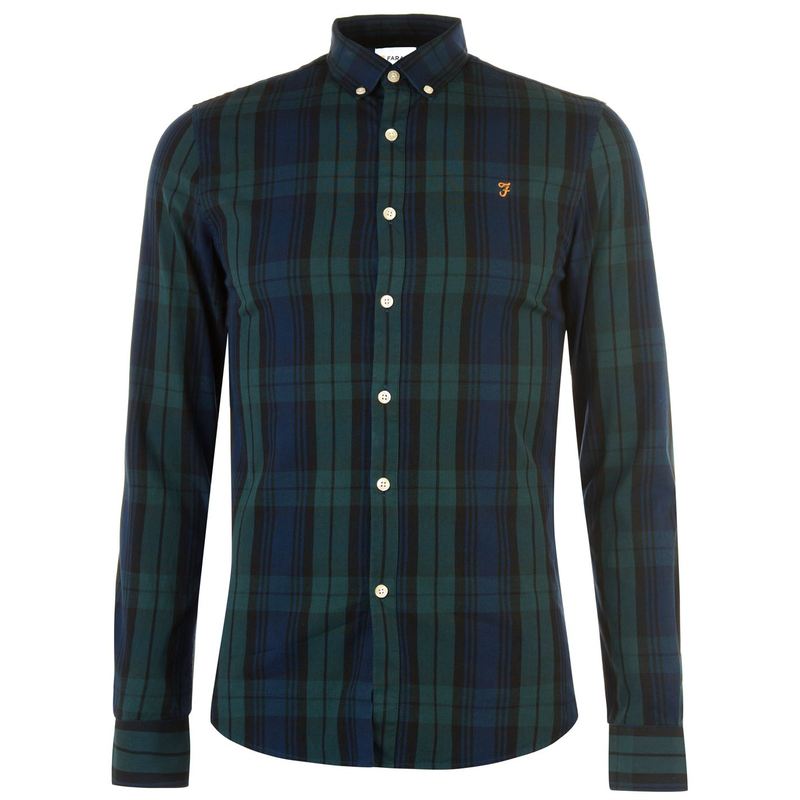 ファーラー メンズ トップス シャツ Farah Brewer Checked Shirt Pine 309 チェック