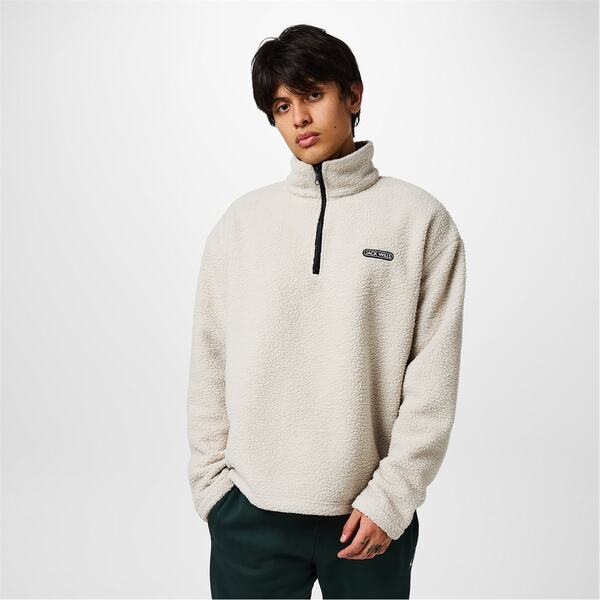 手玉 濾過性病原体 メンズ アウター パーカー・スウェット ハーフジップ フリース Jack Wills Polar Quarter Zip Fleece Top Cream 皮膚軟化剤 パーカー-トップス-メンズファッション