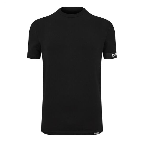 ディースクエアード メンズ トップス Tシャツ ロゴ DSQUARED2 DSQ Logo Band Tee Sn44 Black ブラック
