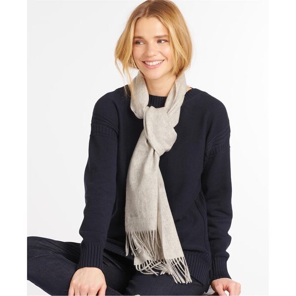 バブアー レディース アクセサリー マフラー・ストール・スカーフ ウール Barbour Lambswool Woven Scarf Light Grey グレー