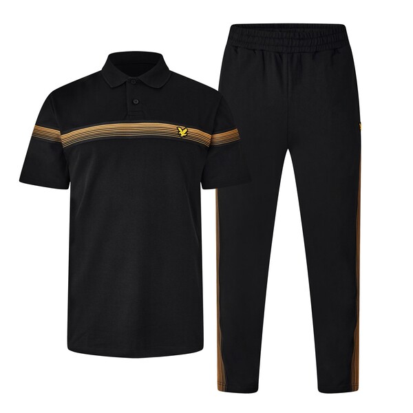 ライルアンドスコット メンズ トップス スポーツシャツ Lyle and Scott Lyle Polo Pant 2pk 錫99 Jet Black X124 黒いこと