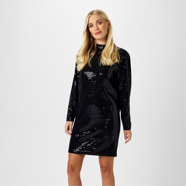 ビバ レディース トップス ワンピース スパンコール Biba Sequin Tunic Dress Black ブラック