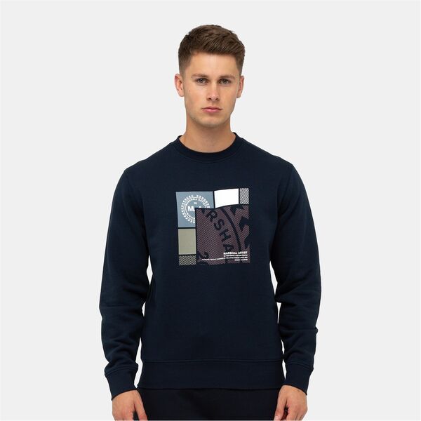 マーシャルアーティスト メンズ アウター パーカー・スウェット クルーネック スウェット シャツ Marshall Artist Artist Pezzi Crewneck Sweatshirt Navy ネイビー