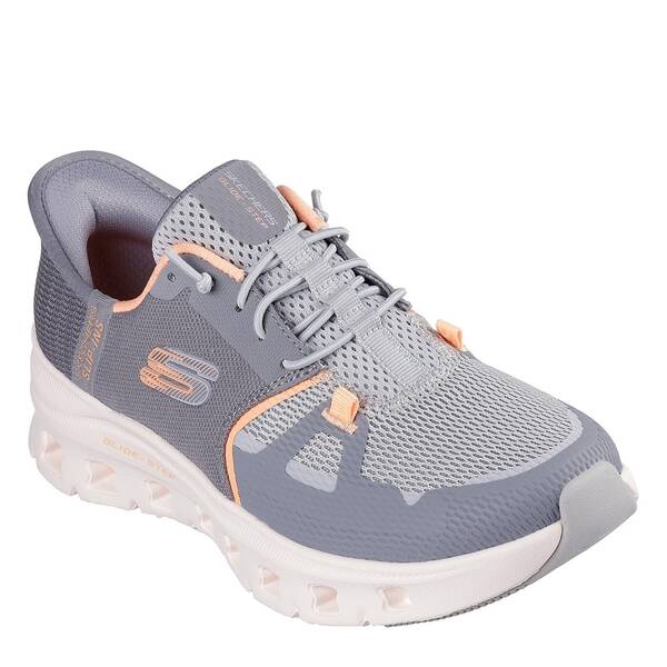 スケッチャーズ レディース シューズ スニーカー Skechers Glide-Step Pro Slip On Runners Womens Gry Msh/Org Trm