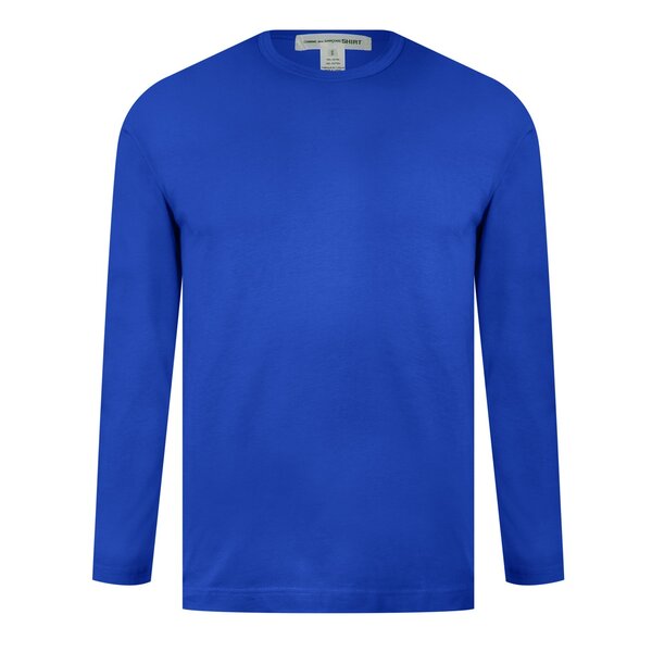 【送料無料】 コム・デ・ギャルソン メンズ Tシャツ トップス CDGS Bk Logo LS Tee Sn44 Blue