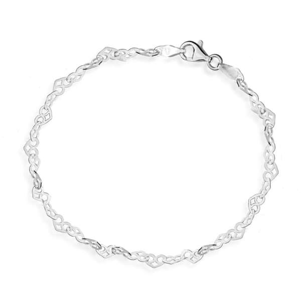 ビー ユー レディース アクセサリー ブレスレット・バングル・アンクレット Be You Sterling Silver Heart Link Bracelet Sterling Silver シルバー