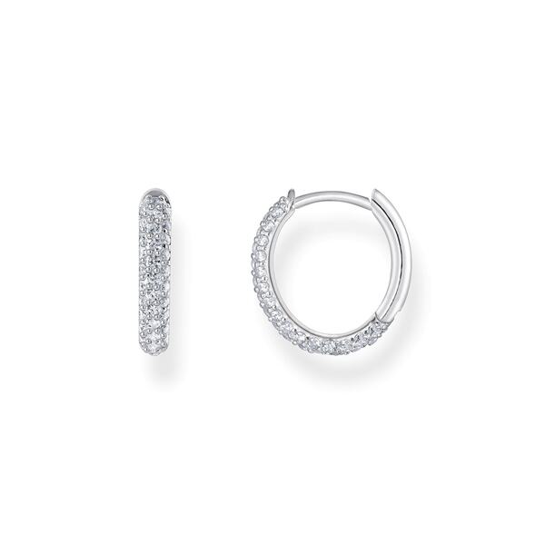 トーマスサボ レディース アクセサリー ピアス・イヤリング THOMAS SABO Sabo Pave Hoop Ld00 white ホワイト|ReVida 店