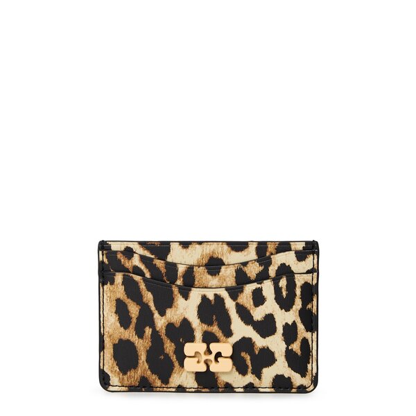ガニー レディース 付属品 紙入れ Ganni Bou CH Ld52 Leopard 毛の荒物