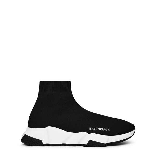 バレンシアガ メンズ シューズ スニーカー BALENCIAGA Speed Sock Trainers Black/White ホワイト|ReVida 店