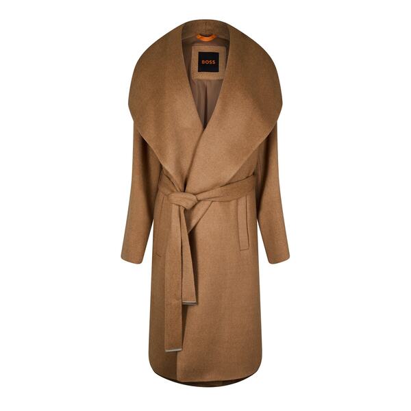 ボス レディース アウター ジャケット・ブルゾン コート Boss C_Caylina1 Coat Ld00 Camel 260 キャメル｜ReVida 店 42,770円