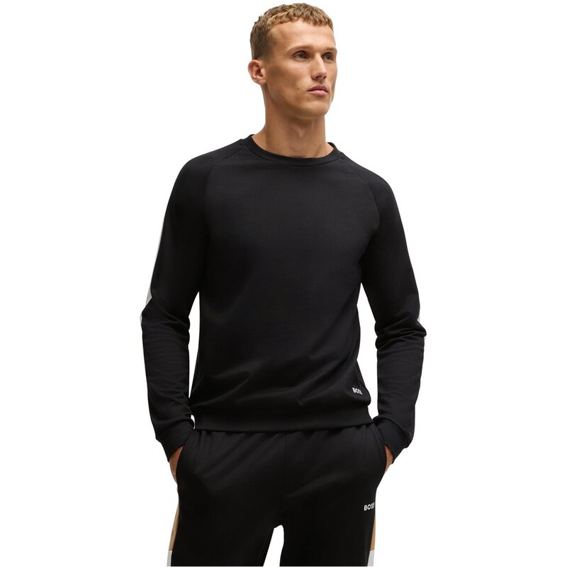 ボス メンズ アウター パーカー・スウェット スウェット シャツ Boss Iconic Sweatshirt 10269546 01 Black 001 ブラック