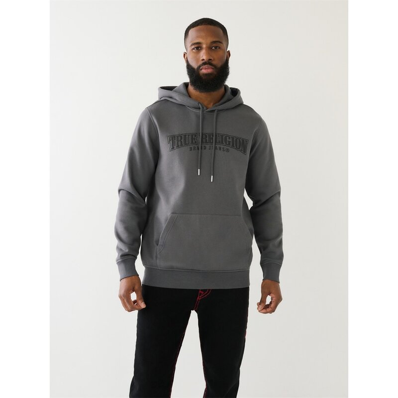 トゥルーレリジョン メンズ アウター パーカー・スウェット プリント パーカー True Religion Painted Horseshoe Puff Print Hoodie Irongate