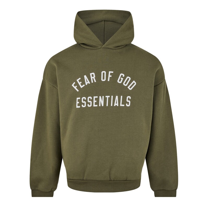 フィアオブゴッド メンズ アウター パーカー・スウェット フリース パーカー FEAR OF GOD ESSENTIALS Fleece Hoodie Military