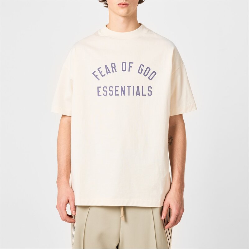 フィアオブゴッド メンズ トップス ティーシャツ 労働者の一団のど首 ティーシャツ FEAR OF GOD ESSENTIALS Jersey Crewneck Tee Shell トップス-Tシャツ・カットソー-メンズファッション