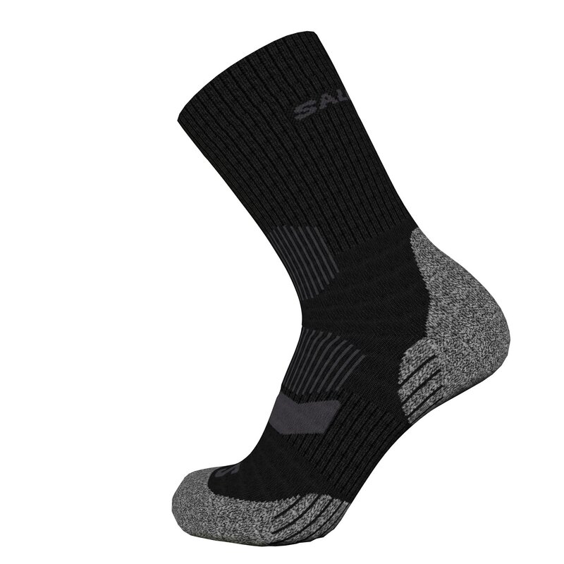 サロモン メンズ アンダーウェア 靴下 Salomon Light Crw 2P Sn00 Black/Grey ブラック