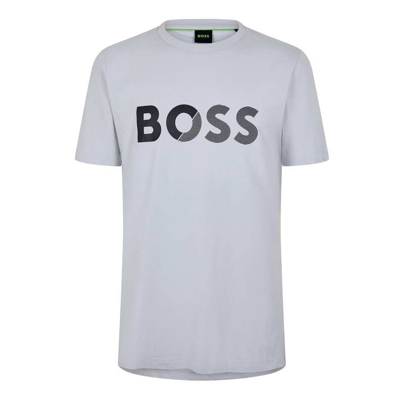 ボス メンズ トップス Tシャツ ロゴ Boss Tee Tape Logo 10269604 01 Lt Pas Grey 054 グレー｜ReVida 店