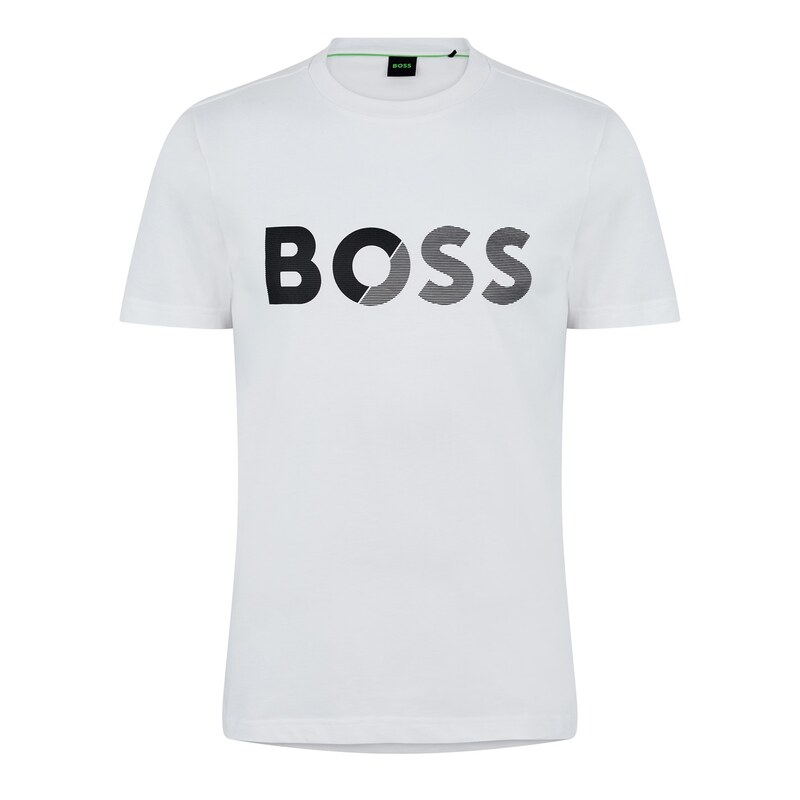ボス メンズ トップス Tシャツ ロゴ Boss Tee Tape Logo 10269604 01 White 100 ホワイト|ReVida 店