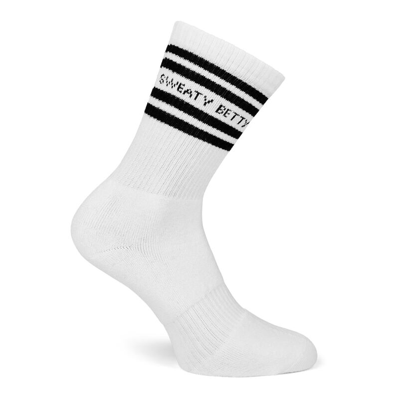 スウェッティベティ レディース アンダーお召しもの ソックス Sweaty Betty SB Varsity Sock Ld51 white black 白いこと