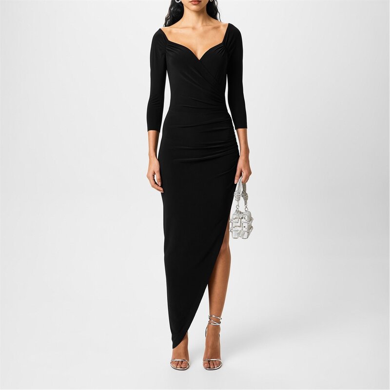 ノーマカマリ レディース トップス ワンピース NORMA KAMALI NK Off Shoulder Gown Ld52 Black ブラック|ReVida 店