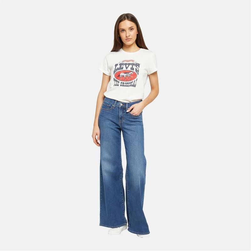 リーバイス レディース ボトムス デニムパンツ ワイドレッグ Levis 318 Shaping Wide Leg Clever Gi Clever Girl｜ReVida 店