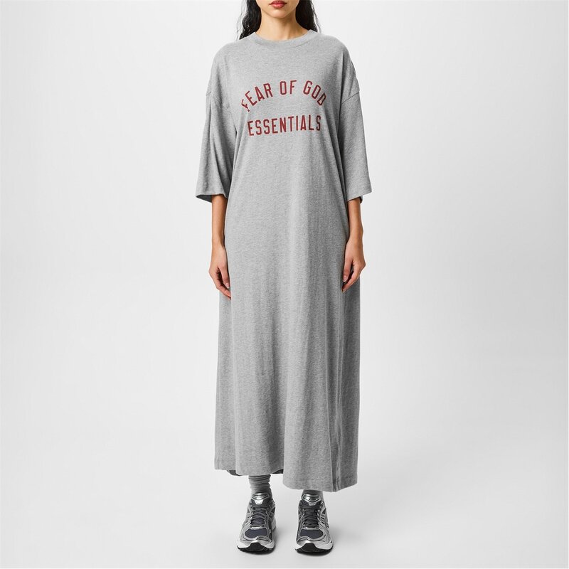 フィアオブゴッド レディース トップス ワンピース FEAR OF GOD ESSENTIALS Tri-Blend three quarterSleeve Dress Dark Heather ヘザー