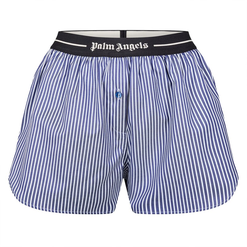 パーム・エンジェルス レディース ボトムス カジュアルパンツ ショートパンツ PALM ANGELS Palm Stripe Shorts Ld51 Blue ブルー