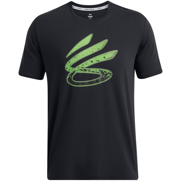 アンダーアーマー メンズ トップス Tシャツ ロゴ Under Armour Curry Logo Trend T-Shirt Mens Black/Green ブラック