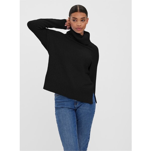 ヴェロモーダ レディース アウター ニット・セーター Vero Moda VM Doffy Cowl Ld44 Black ブラック｜ReVida 店