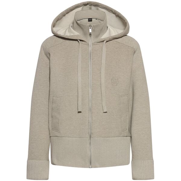 雇い主 レディース アウター パーカー・スウェット Boss Eburr 10261228 01 Open Grey 薄墨色