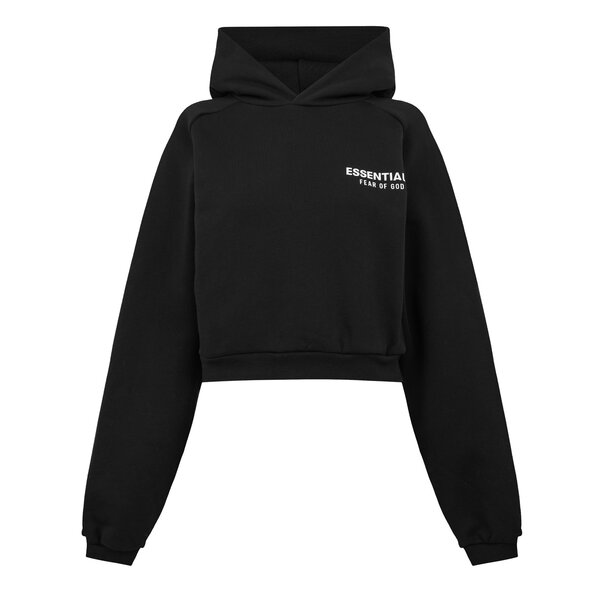フィアオブゴッド レディース アウター パーカー・スウェット ロゴ パーカー FEAR OF GOD ESSENTIALS Back Logo Oth Hoodie Black ブラック