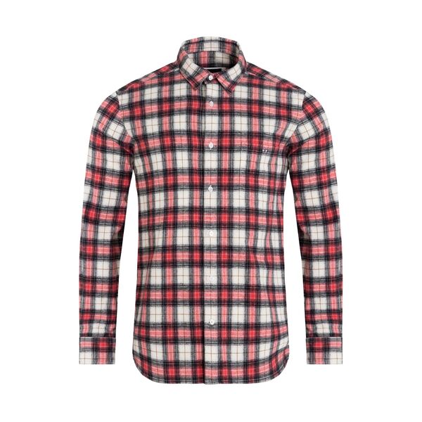 エデンパーク メンズ トップス シャツ Eden Park Red chequered flannel shirt ROV6 レッド|ReVida 店