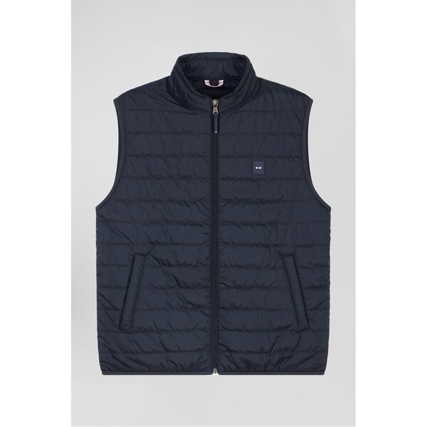エデン運動場 メンズ アウター 上衣・上衣 ノースリーブ 上衣 Eden Park Navy blue sleeveless puffa jacket BLF 米国海軍