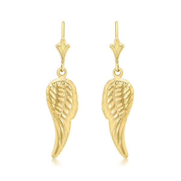ビー ユー レディース アクセサリー ピアス・イヤリング Be You 9ct Gold Angel-Wing Drop Earrings Yellow Gold イエロー