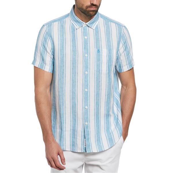 オリジナルペンギン メンズ トップス シャツ Original Penguin Ss Strp Shrt Sn99 Blue Moon ブルー 9,344円