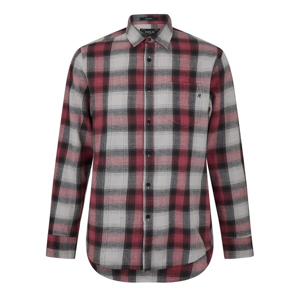 リプレイ メンズ トップス シャツ Replay Check Shirt Sn44 702 Red レッド