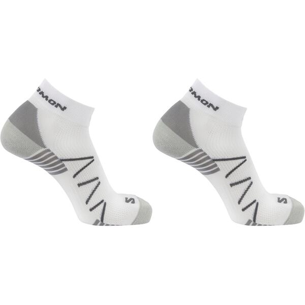 サロモン レディース アンダーウェア 靴下 アンクル Salomon 2-Pack Ankle Socks Ladies White/Grey ホワイト