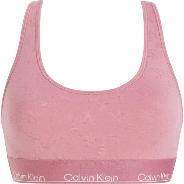 カルバンクライン レディース アンダーウェア ブラジャー コットン ロゴ Calvin Klein Modern Cotton Logo Bralette Berry Pink ピンク