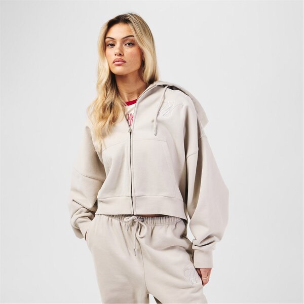 手玉 濾過性病原体 レディース アウター パーカー・スウェット Jack Wills Emblem Zip Hoody Ld53 Stone 石ころ