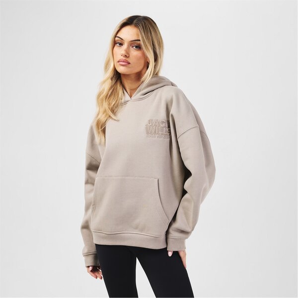 ジャック ウィルス レディース アウター パーカー・スウェット パーカー Jack Wills Oversized Hoodie Ld53 Taupe トープ