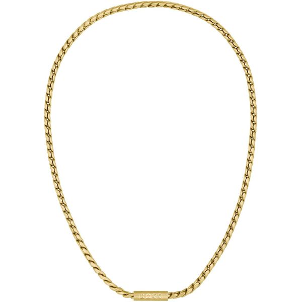 ボス メンズ アクセサリー ネックレス・チョーカー・ペンダントトップ レース Gents BOSS Doran Light Yellow Gold IP Necklace Gold ゴールド|ReVida 店